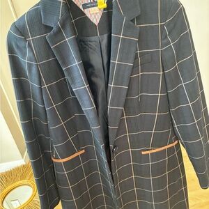 Tommy Hilfiger Dark Blue Plaid Blazer